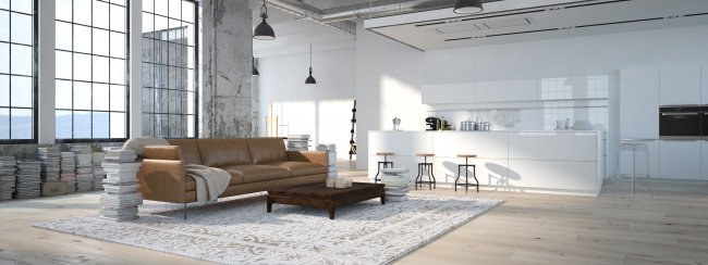 The modern kitchen. 3d rendering
