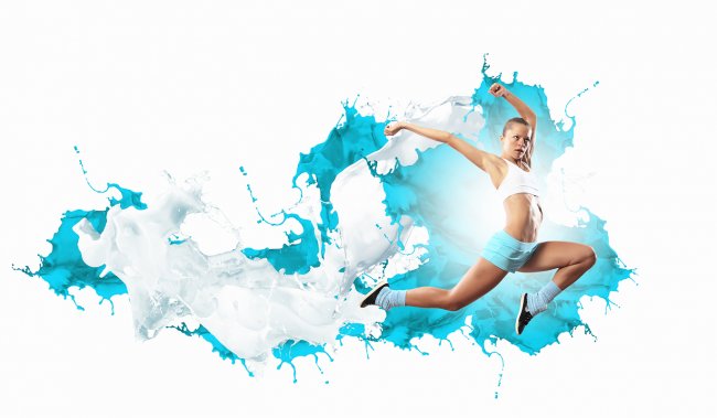 Image of sport woman jumping