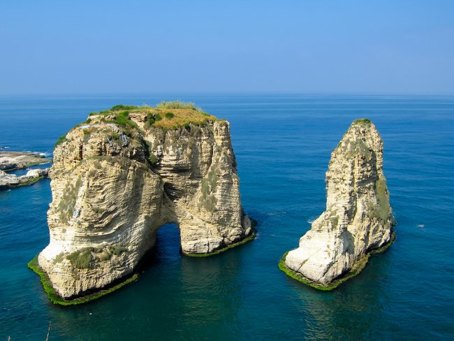 Pigeon rocks in Beirut coast, Pigeon rocks, Beirut