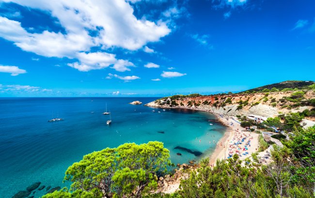 Cala d’Hort beach of Ibiza